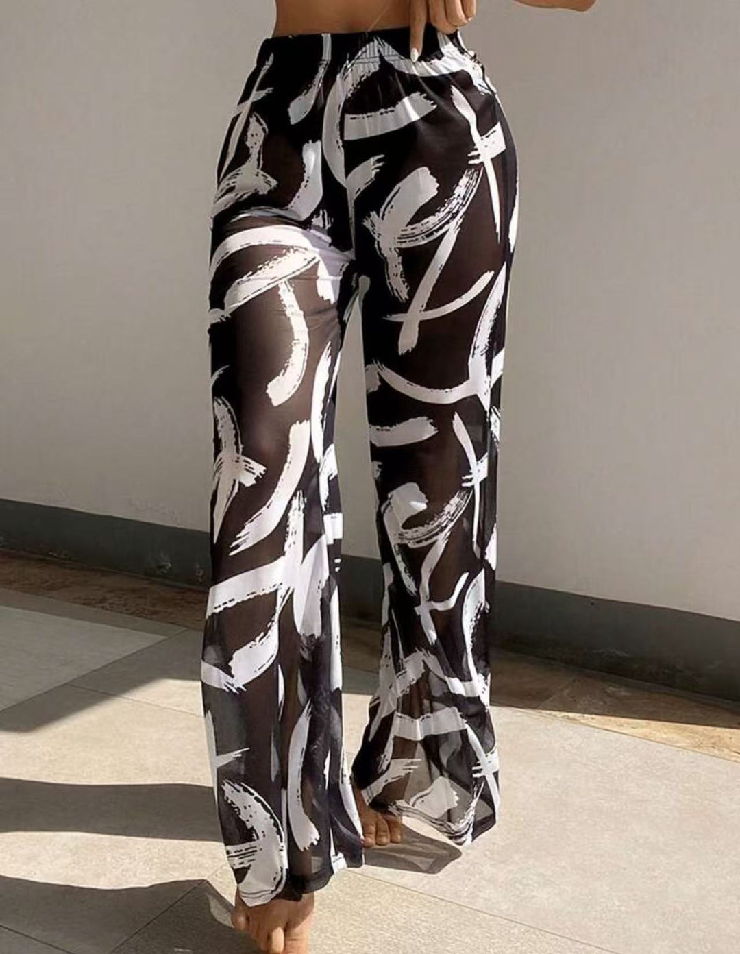 Mesh pants cover up