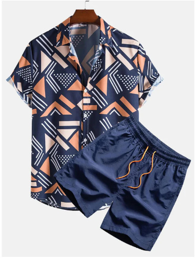 Tribal print summer set navy