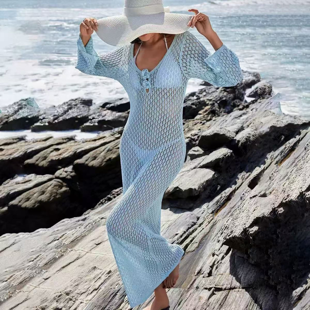 Long sleeve crotchet dress