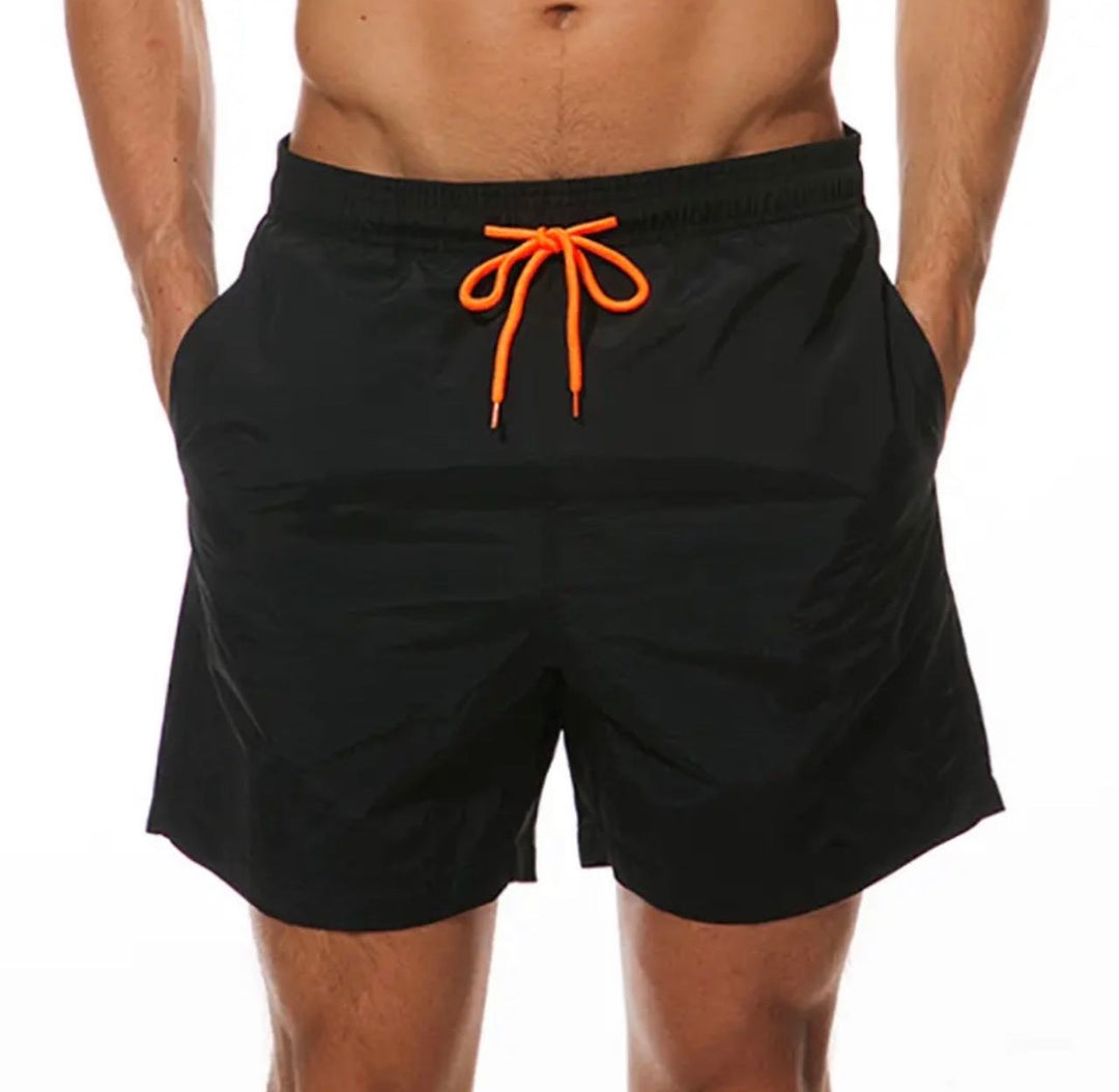 Orange band swim shorts