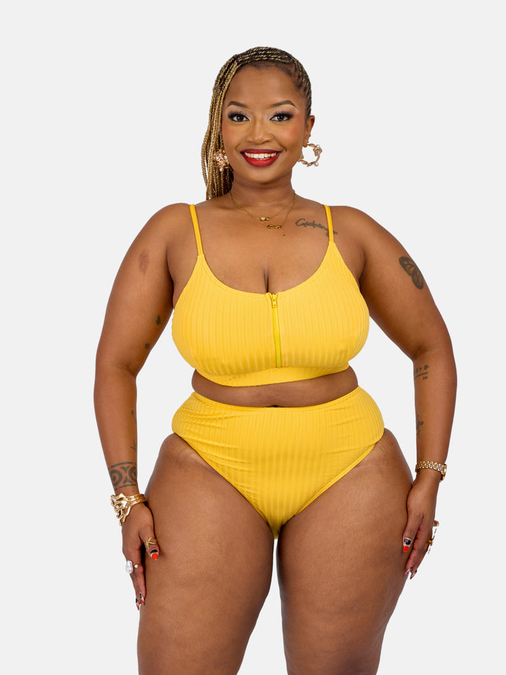 High waisted sculpting bikini