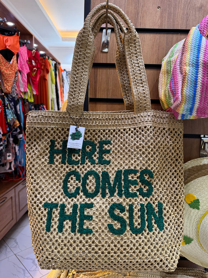 Khaki zipped tote bag