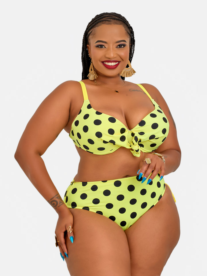 Polka plus size supportive bikini