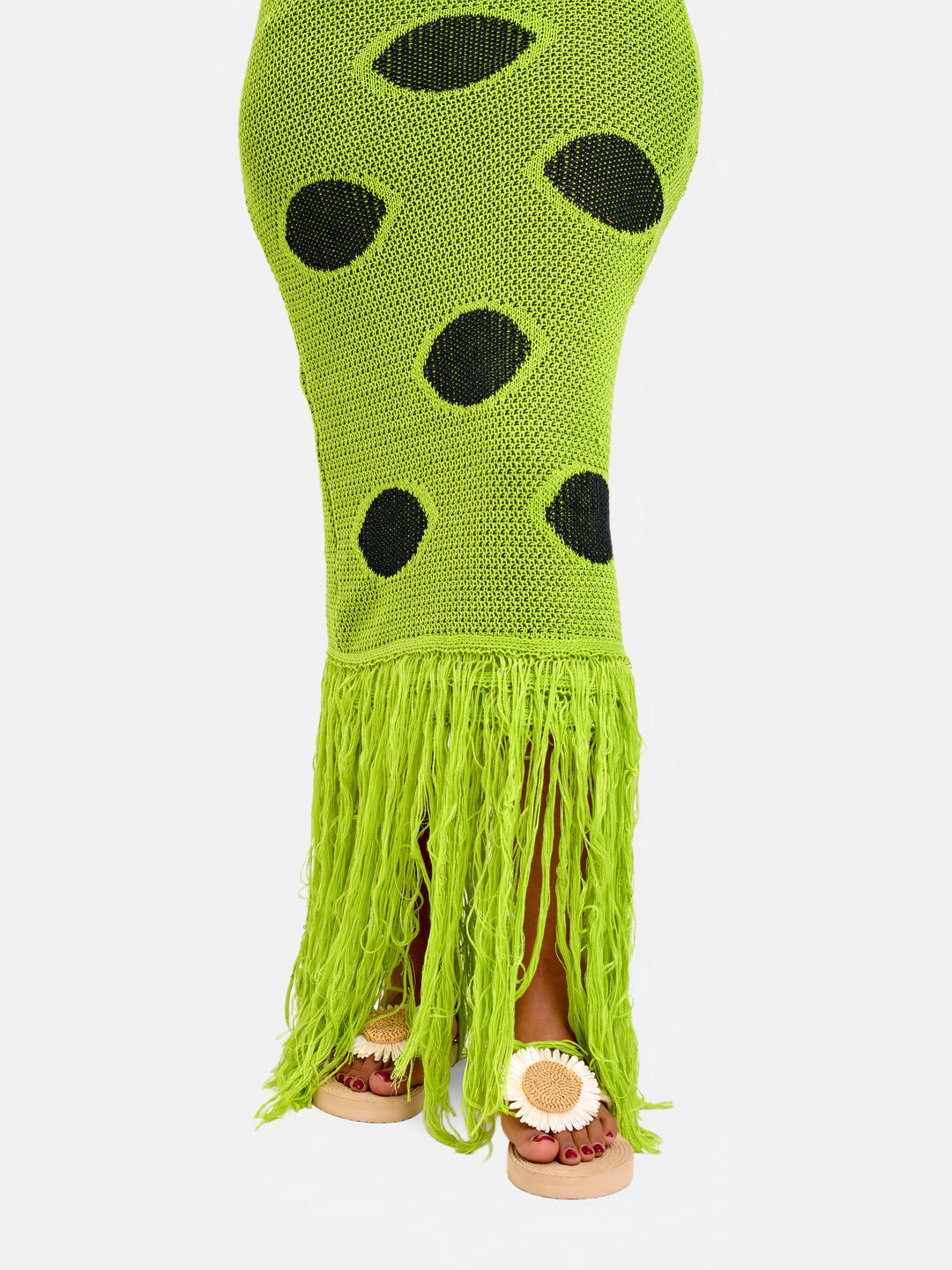 Crotchet beach dress with tassels