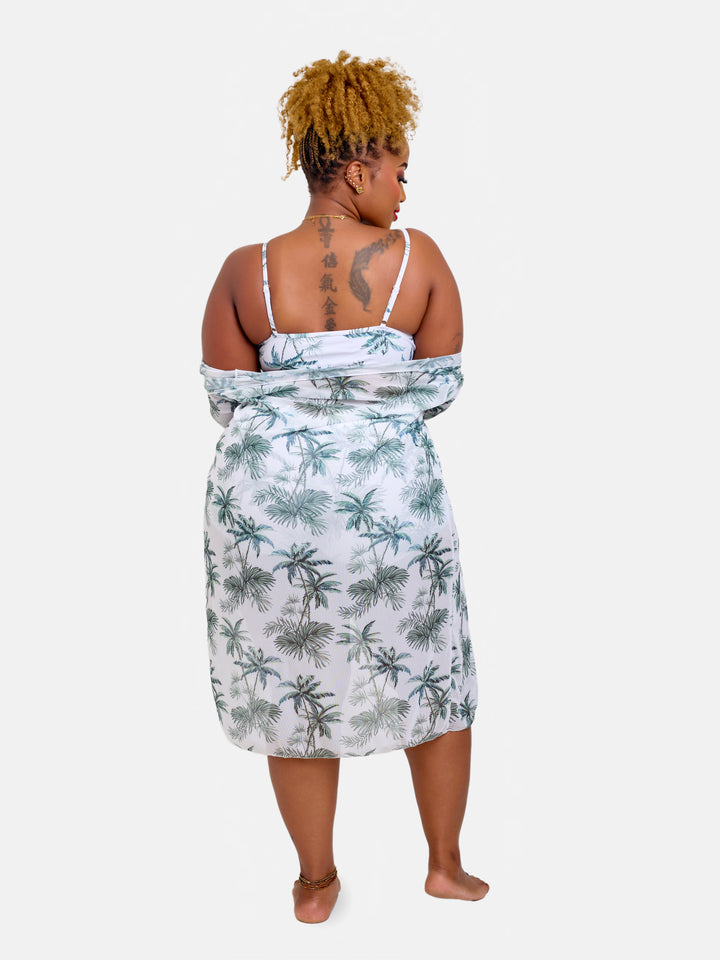 High waisted bikini shorts with cover up