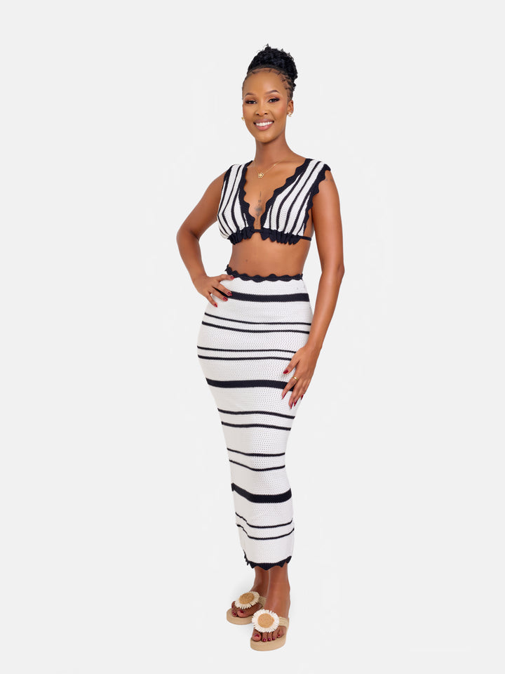 2pc knit skirt set coord outfit