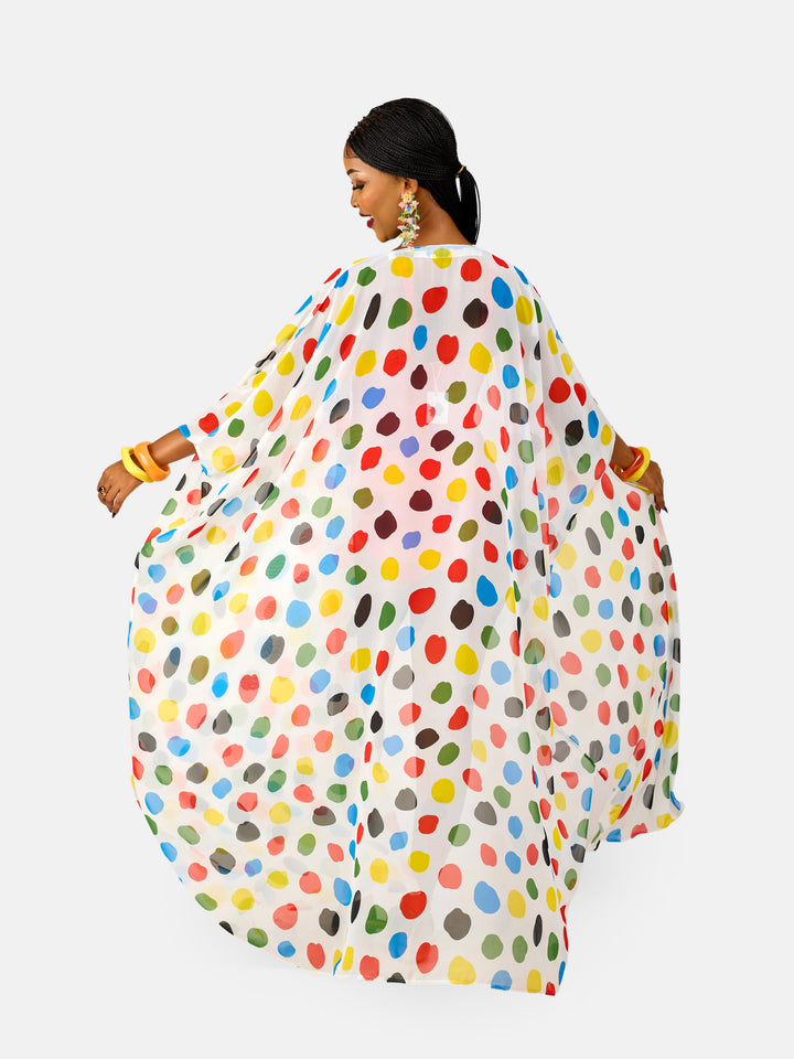 Multi dotted kimono