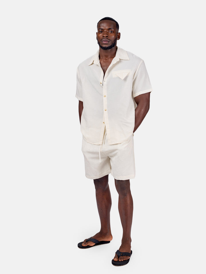 Men’s button down linen set