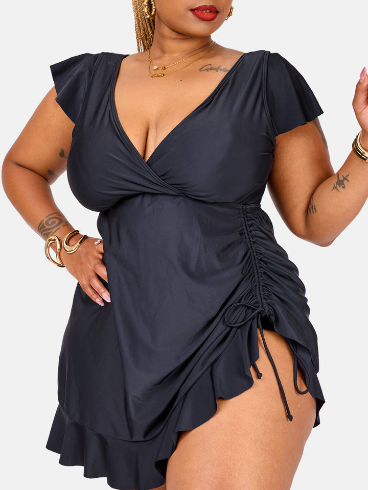 Ruffle swim dress