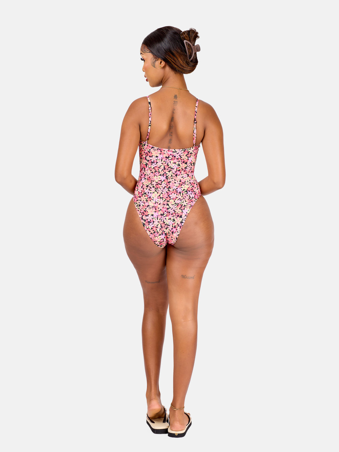 Floral underwire one piece