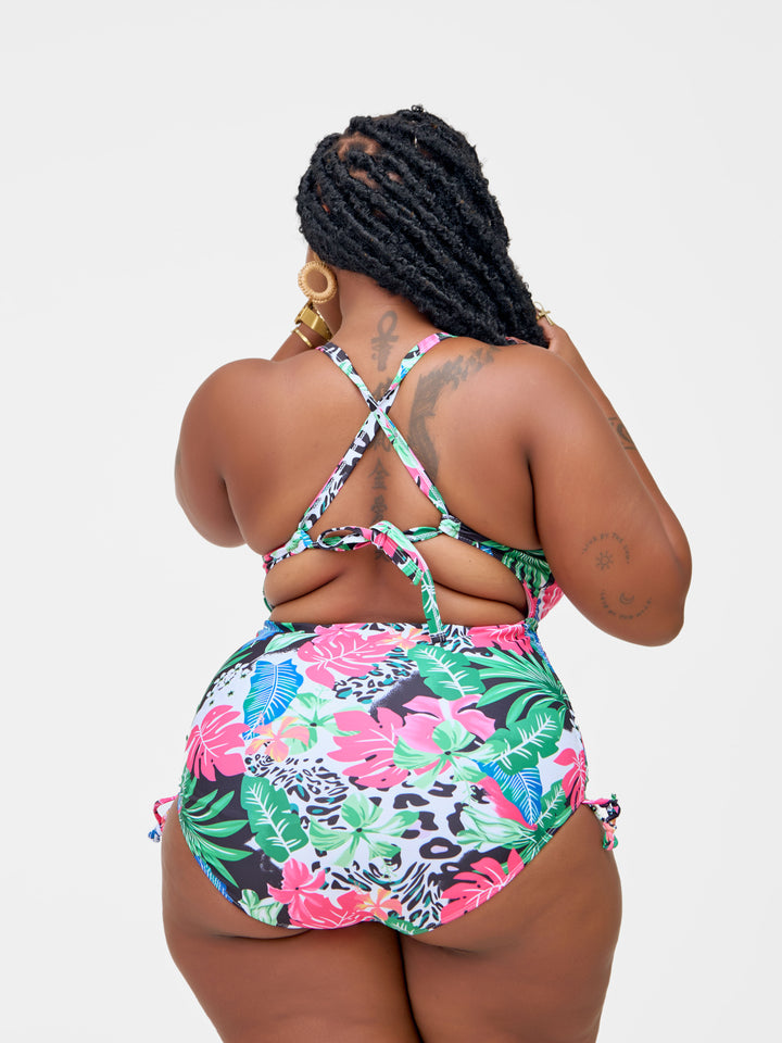 Floral one piece plus