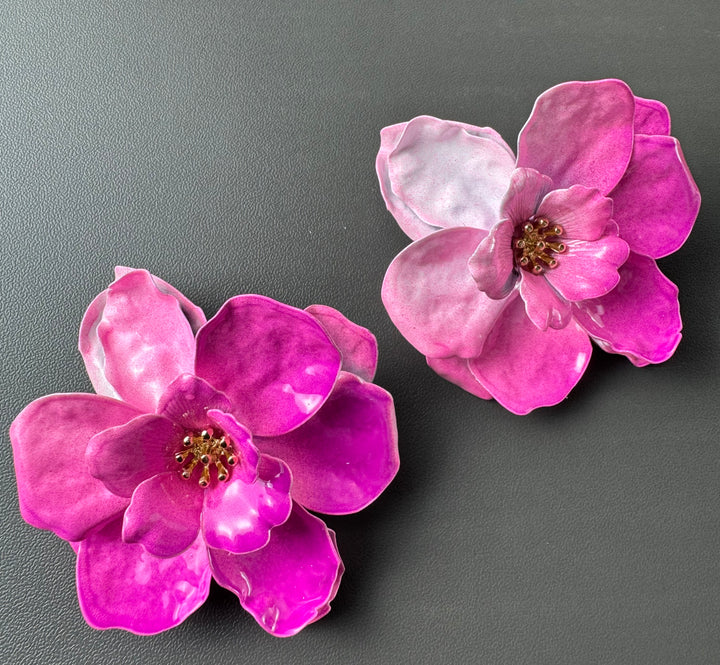 Floral petal earrings
