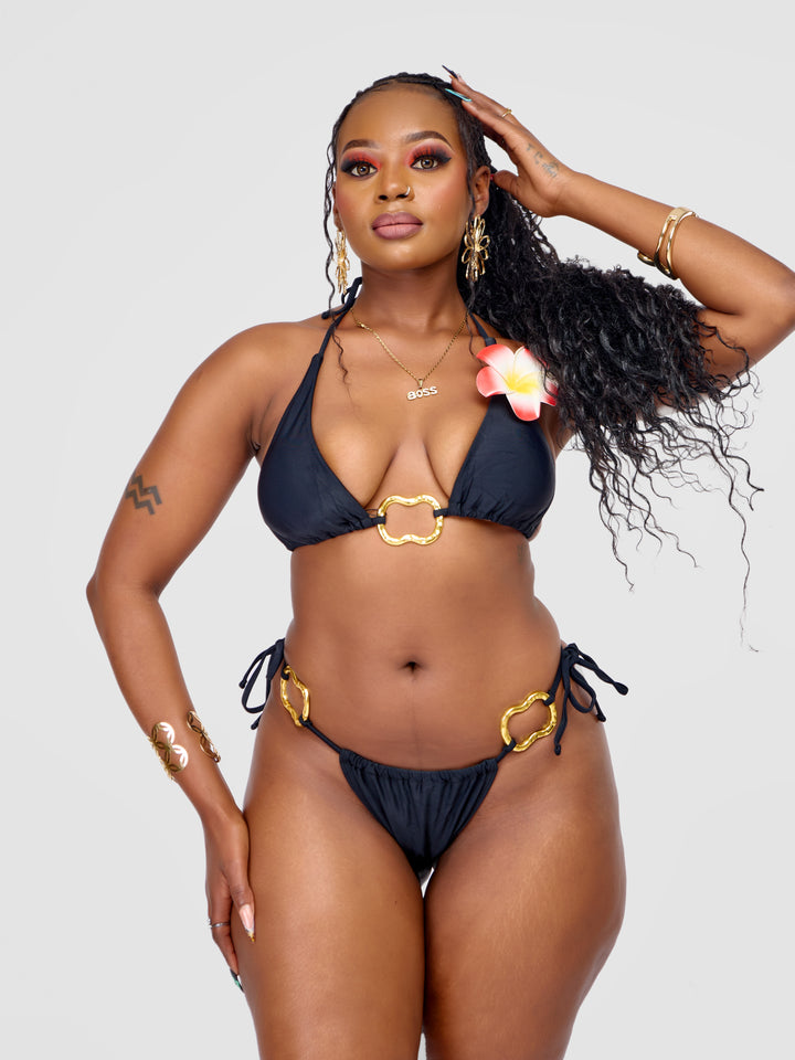 String Bikini with Metal Embellishments