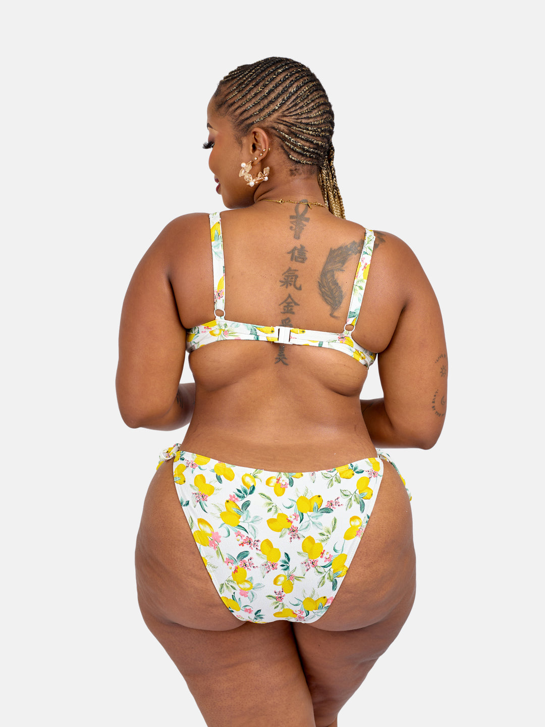 Lemon printed sculpting bikini