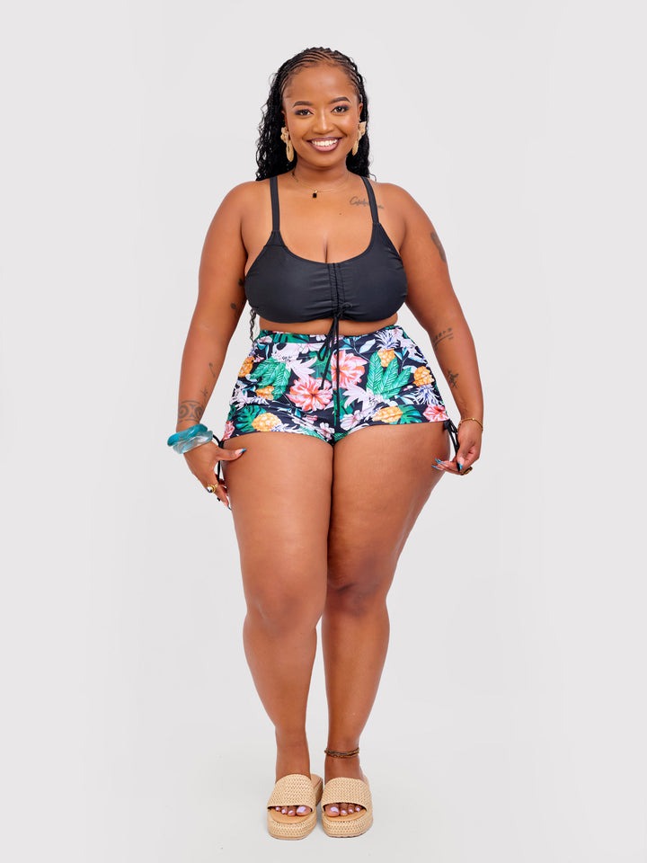Floral bikini shorts