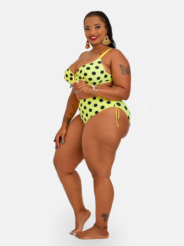 Polka plus size supportive bikini