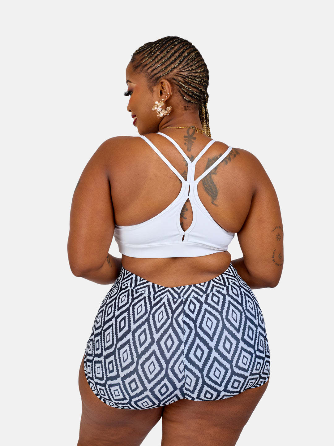 High waisted bikini shorts