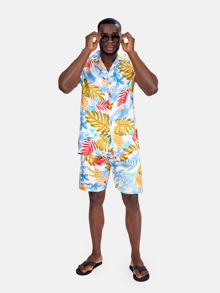 Men’s palm print beach set