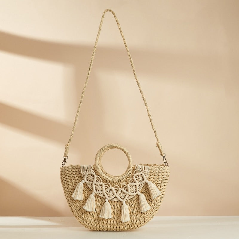 Boho tassel sling bag
