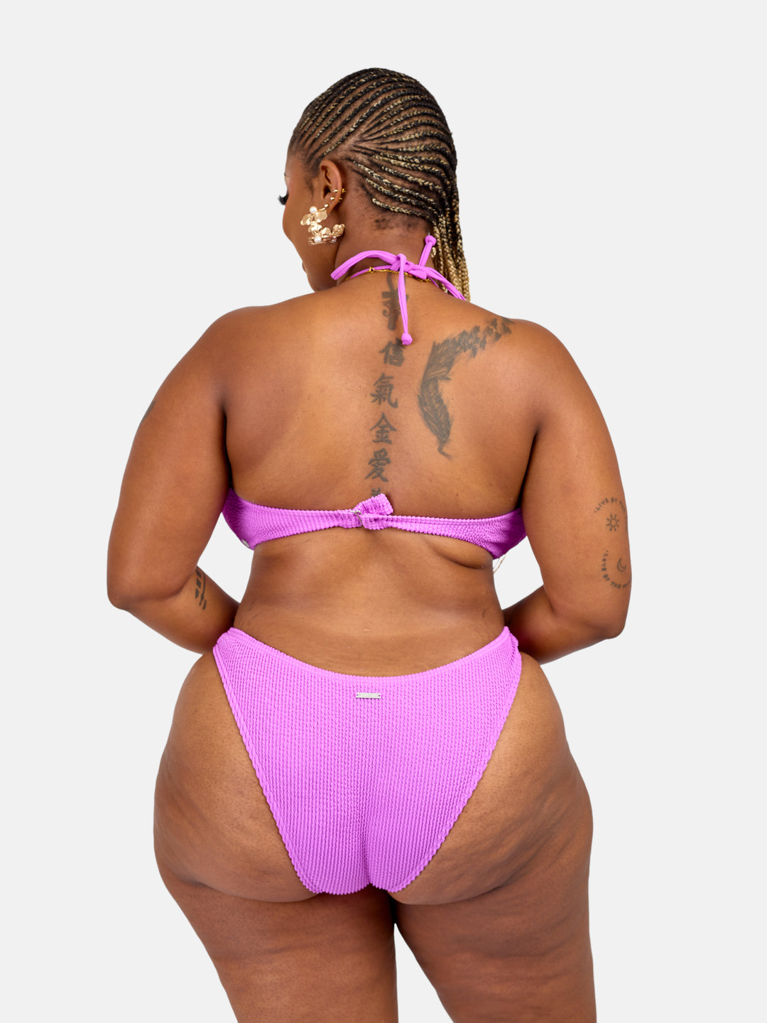 Ribbed mid rise bikini