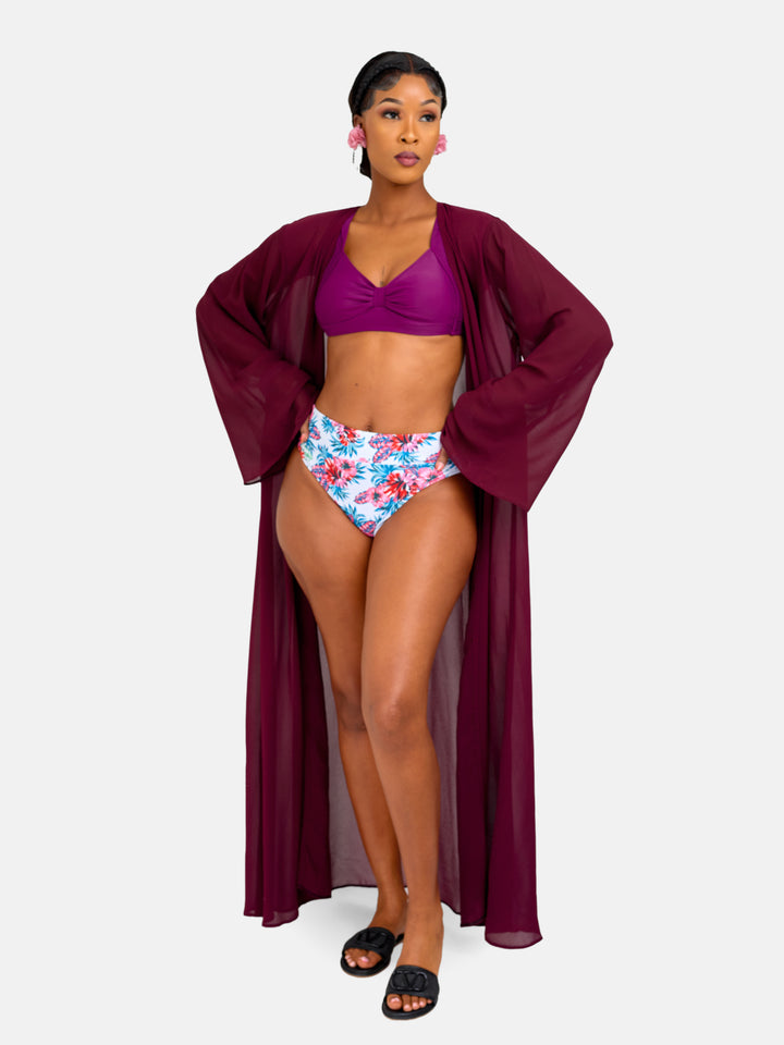 High waisted printed bikini