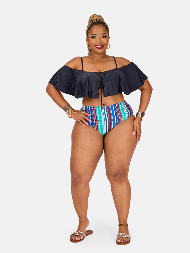 Ruffle high waist bikini