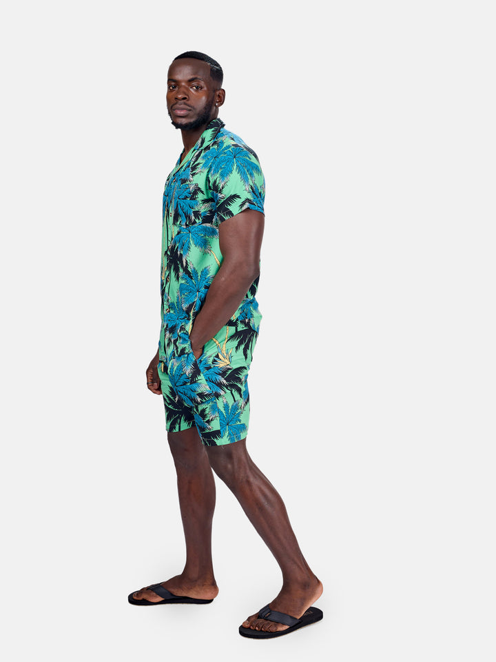 Men’s palm print beach set