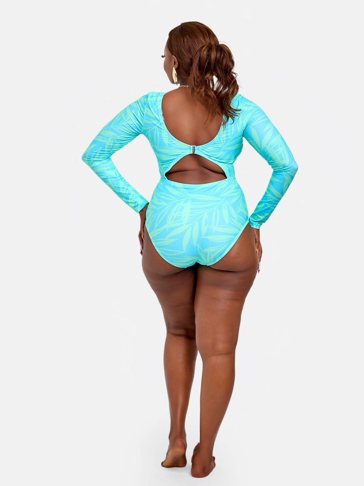 Long Sleeve One Piece Swimsuit – Sculpting, Full Coverage Swimwear