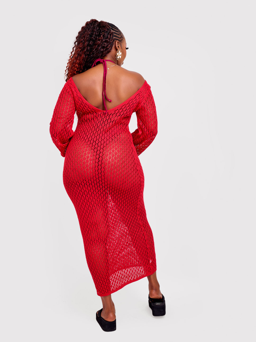 Long sleeve crotchet dress