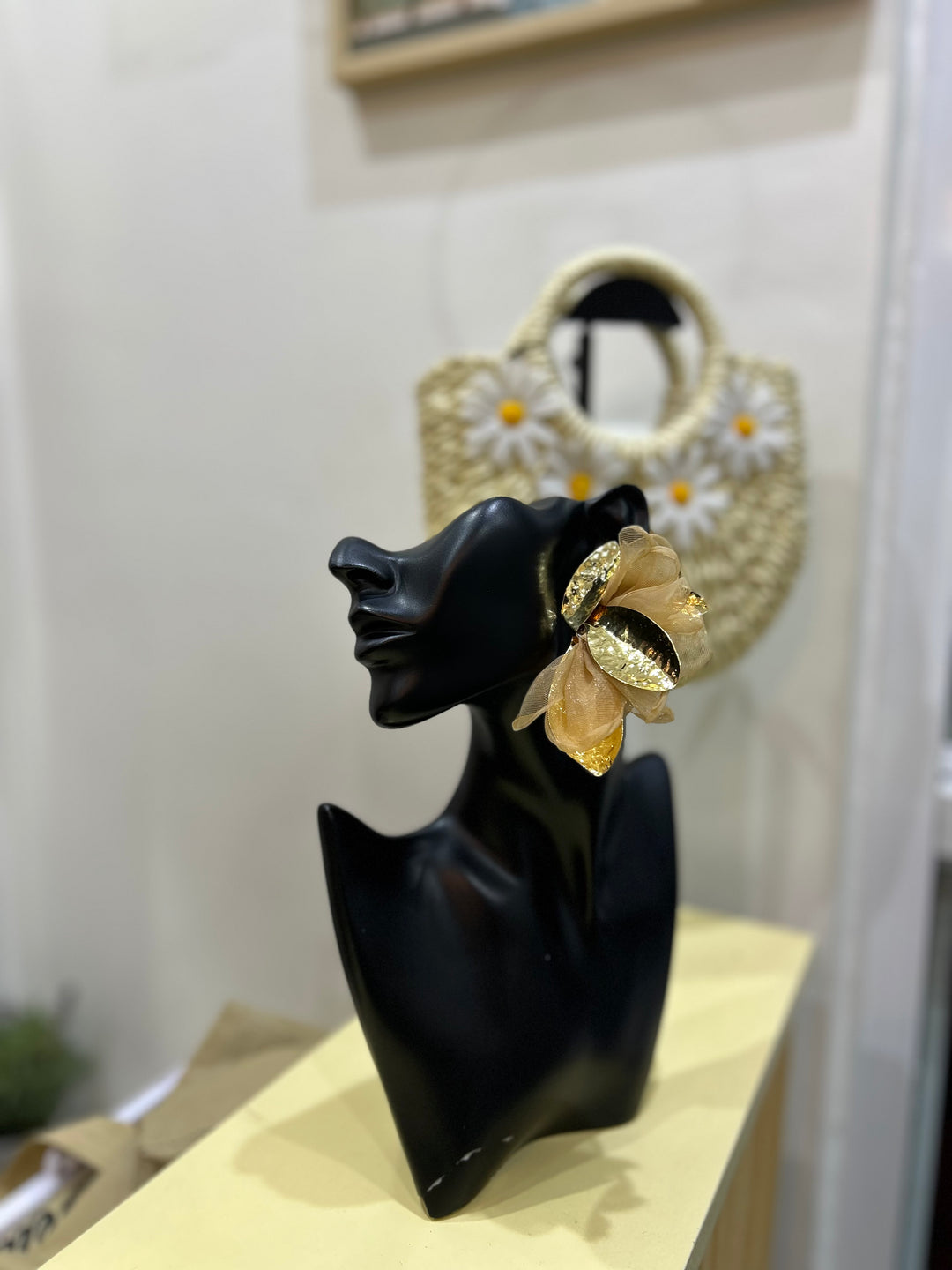 Floral embellished earrings
