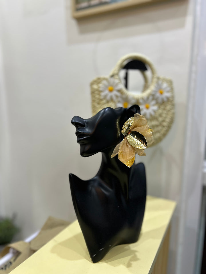 Floral embellished earrings