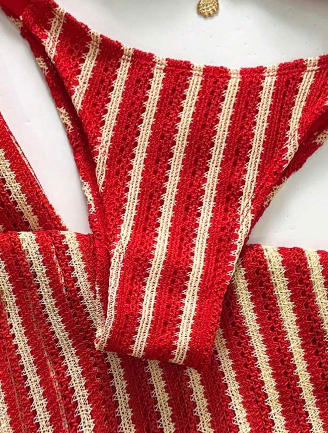 Women’s contrast stripe bikini set