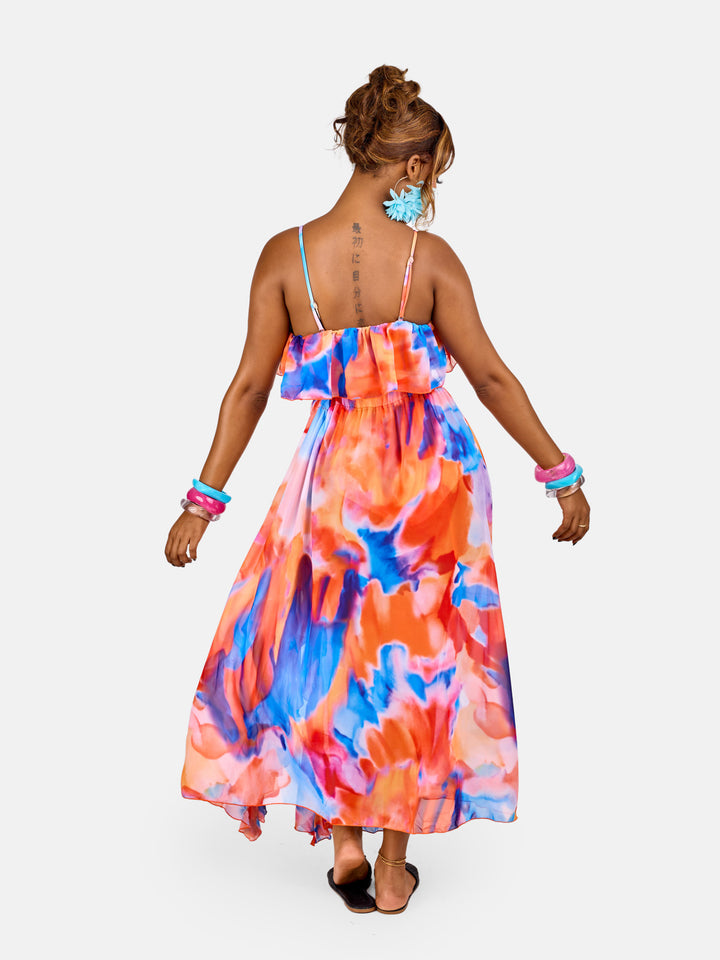 Ruffle illusion one piece