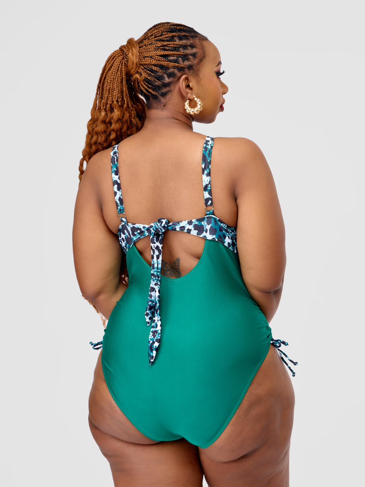 Animal print one piece