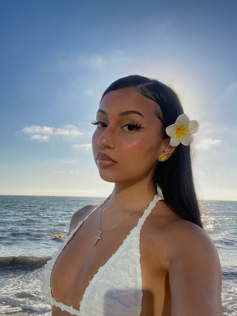 Hawaian flower hair clips