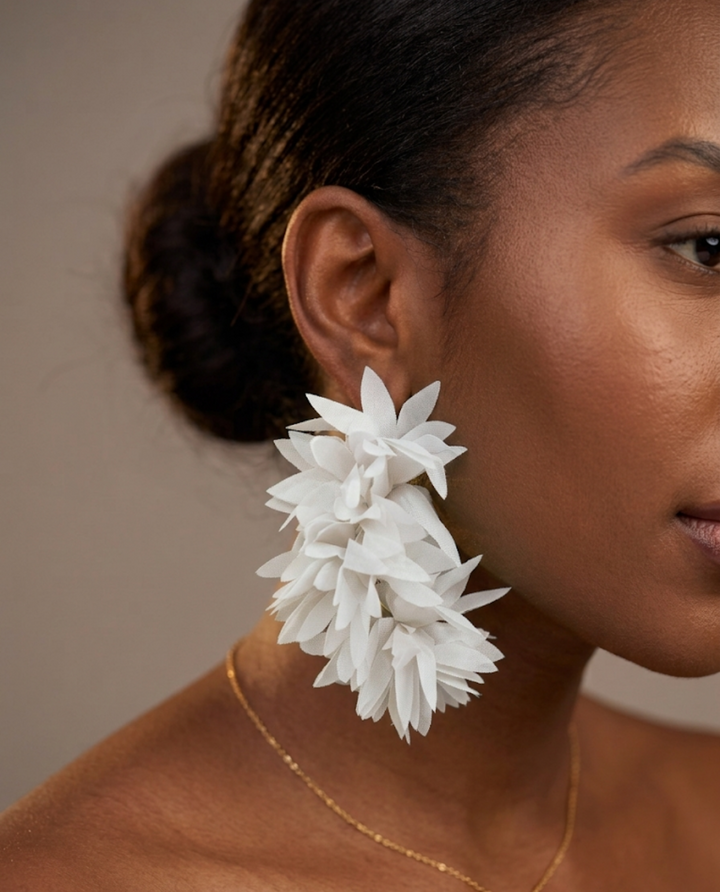 Fluffy flower hoops