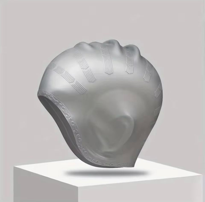 Stretch Swim Silicon Cap – Comfortable, High Elasticity, Ears Protection, Large Silicone Swim Cap