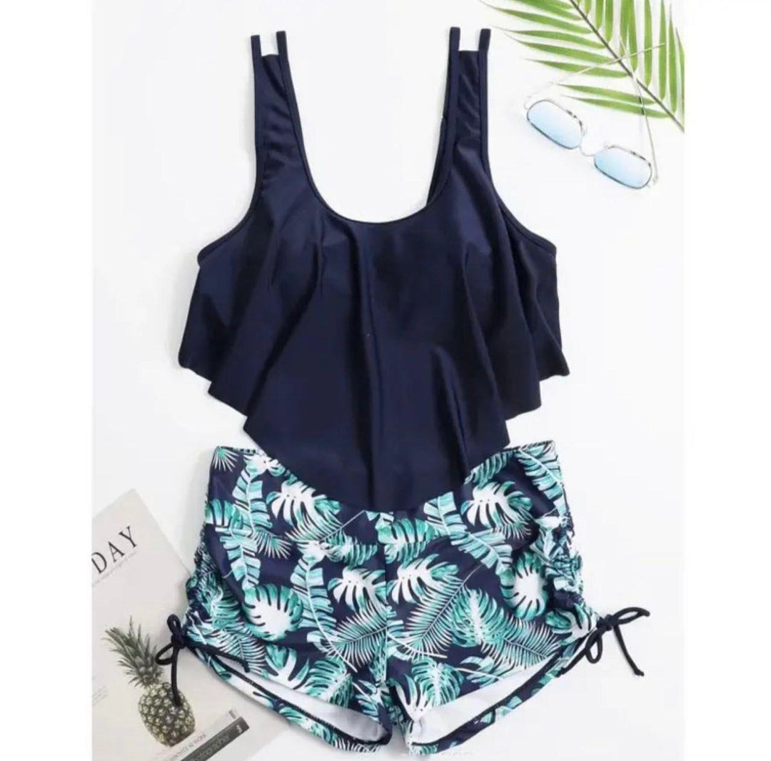 Tankini with bikini shorts