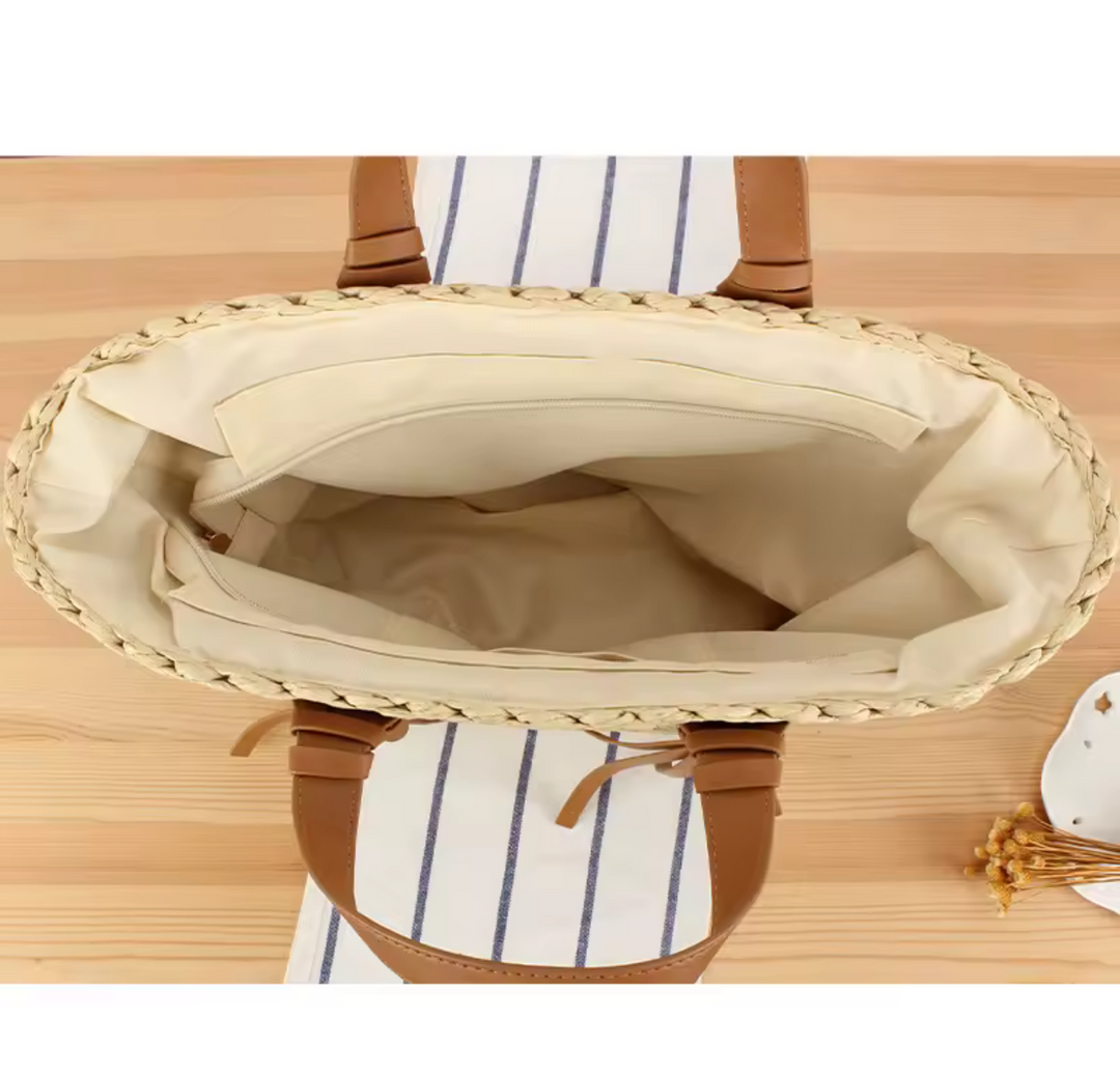 Handmade woven tote bag