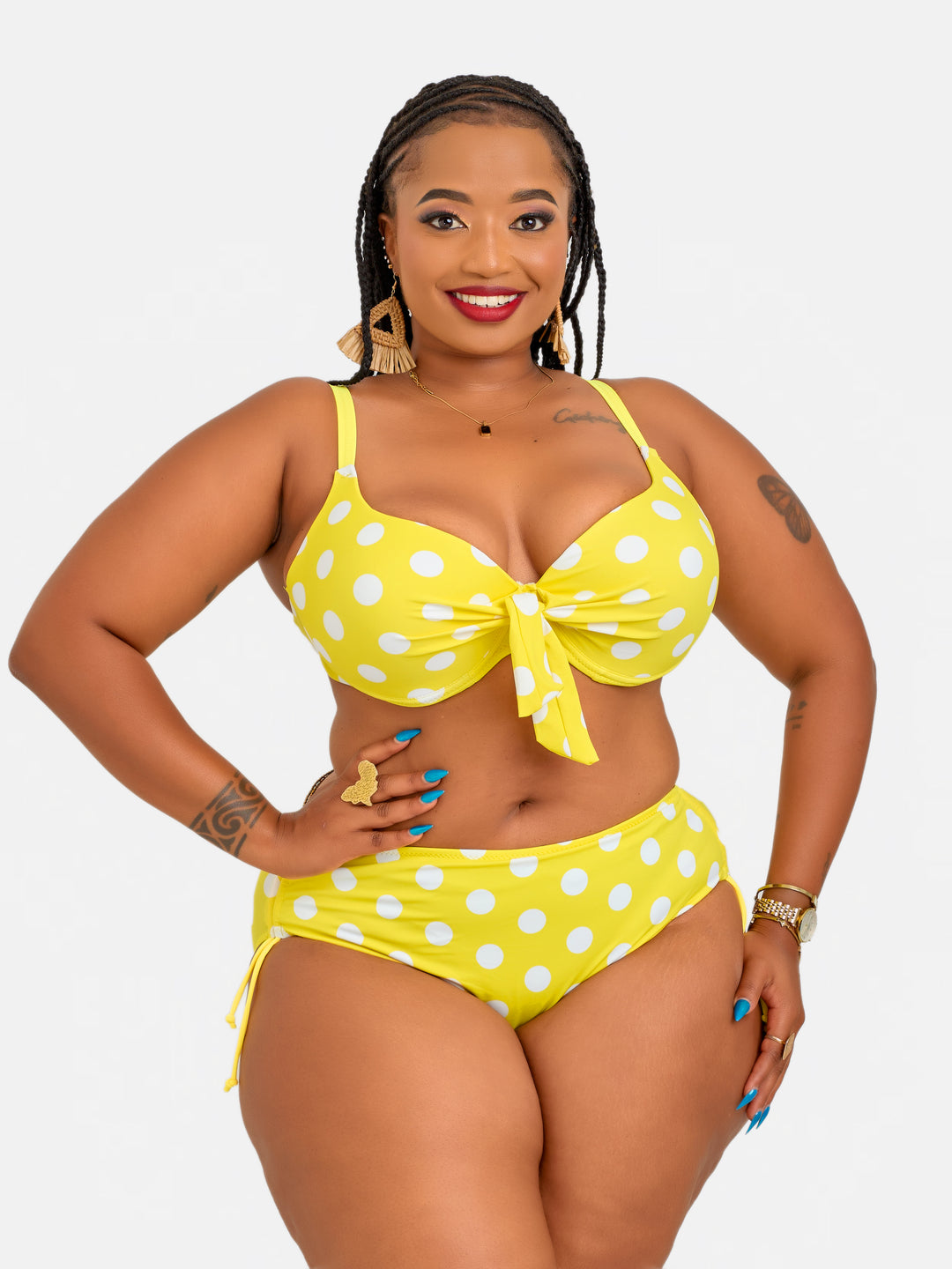Polka plus size bikini
