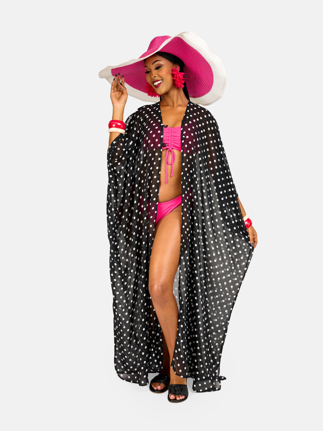 Polka dot kimono