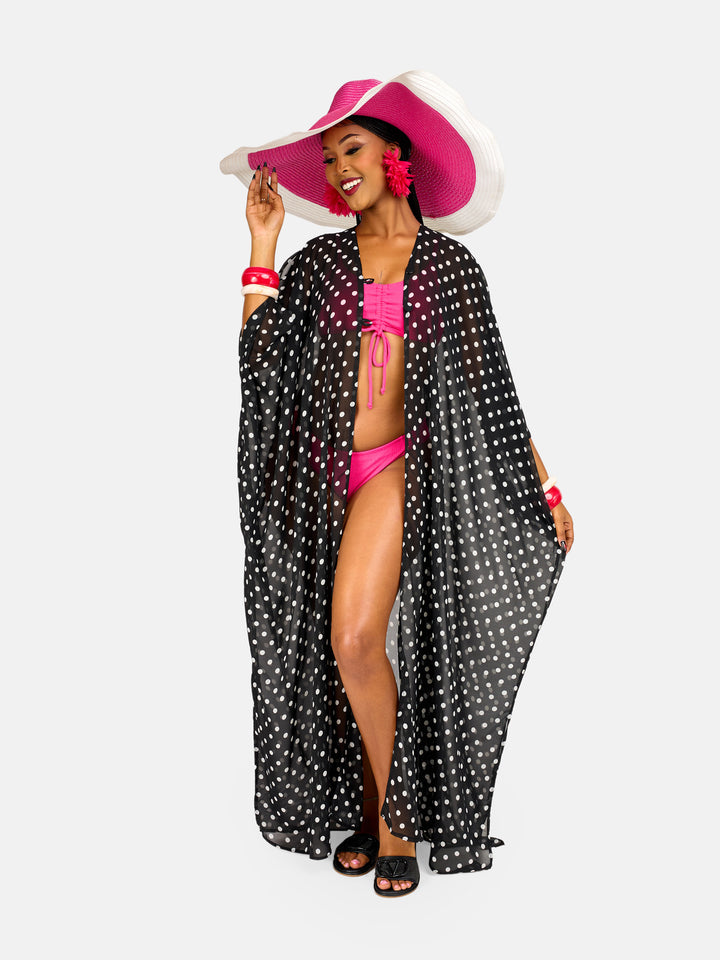 Polka dot kimono
