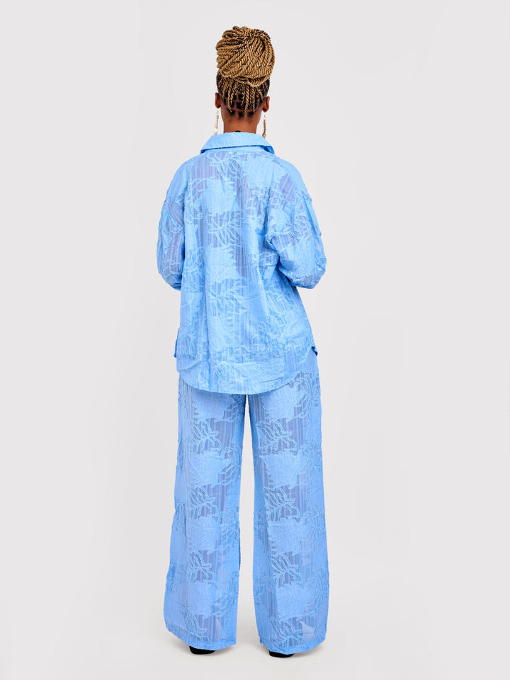 Lace vacation 2pc trouser set