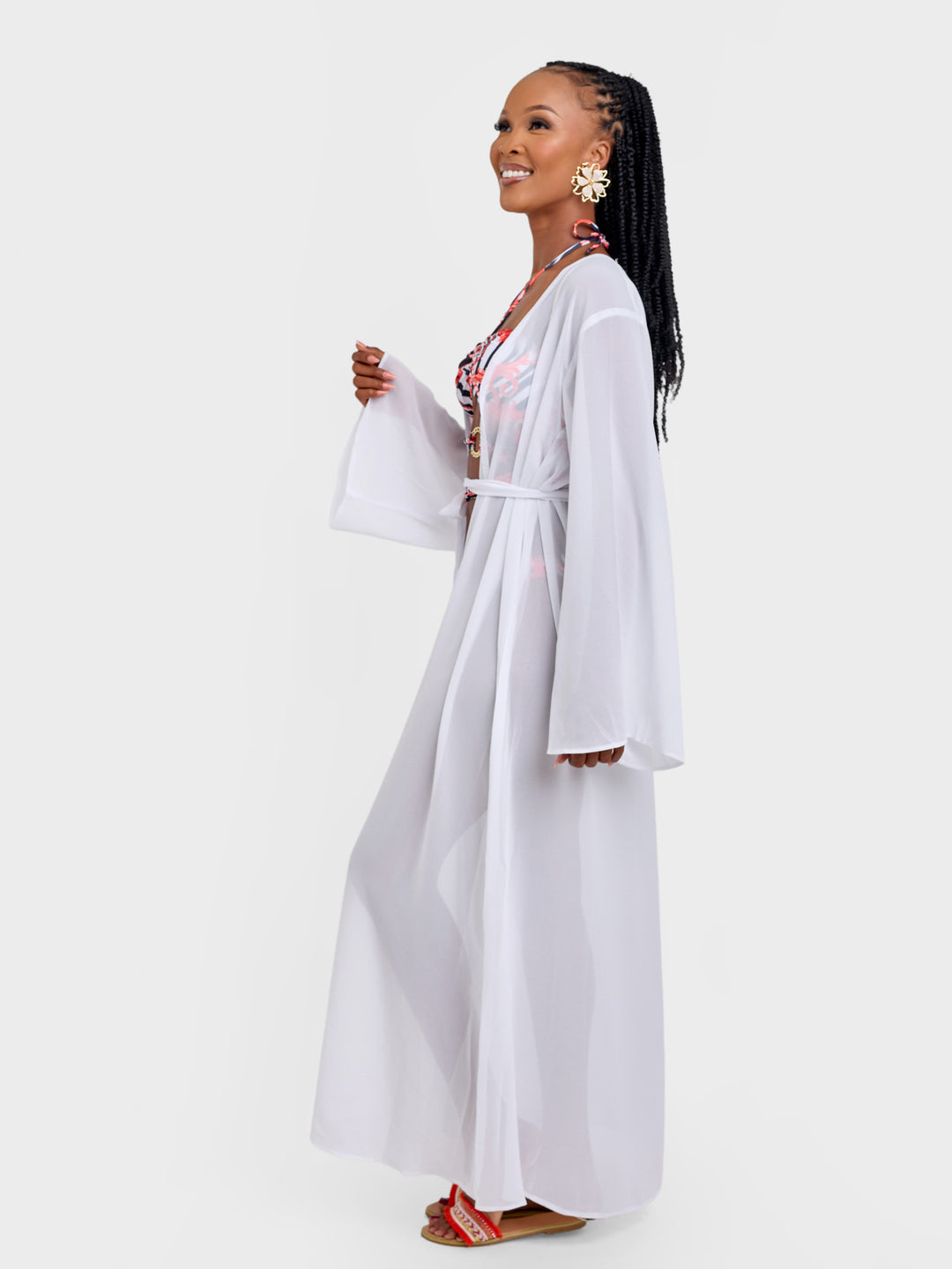 Plain white kimono