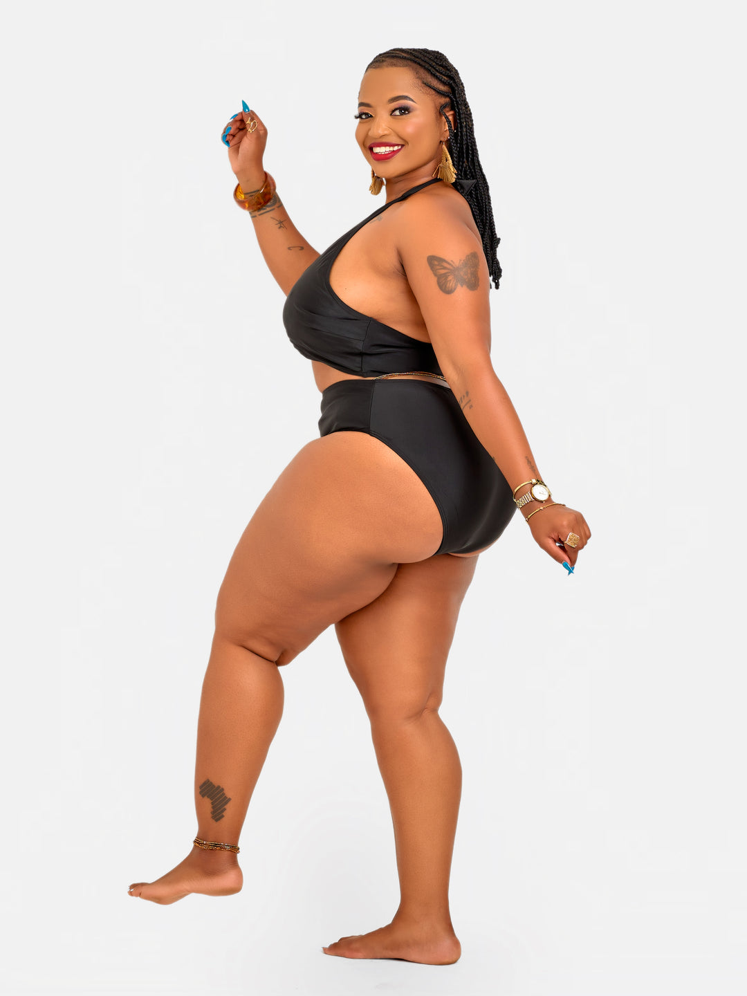 High waist plus size bikini