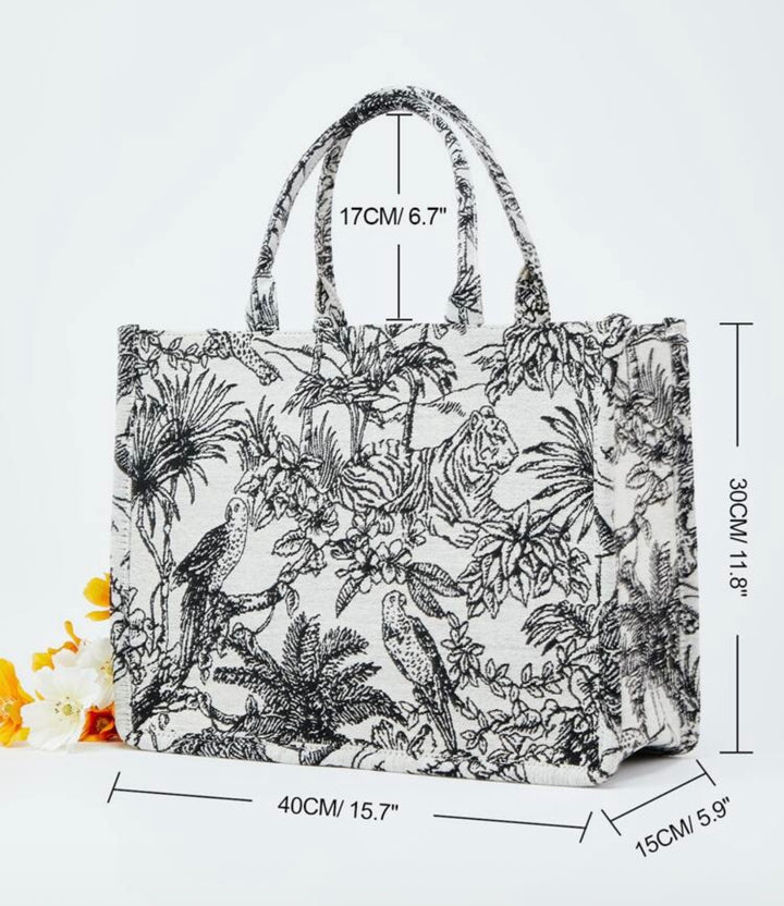 Summer book tote bag
