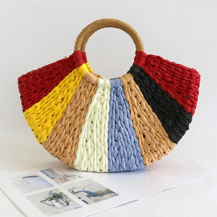 Multi round handle beach bag