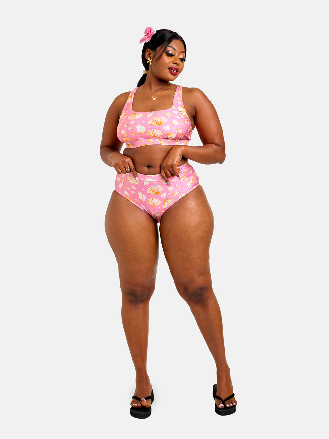Shell printed bikini