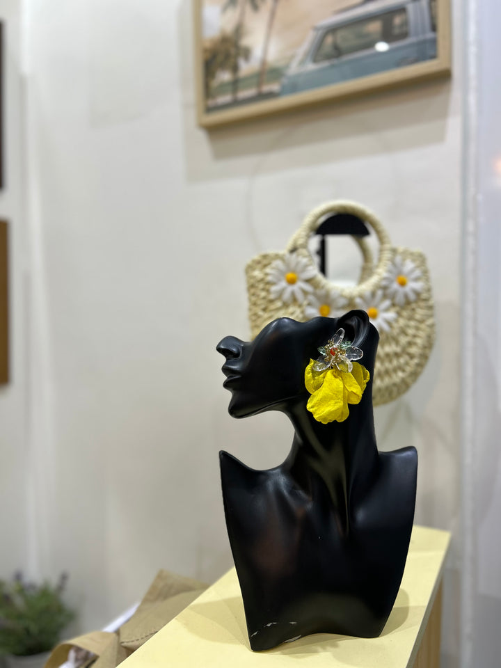 Yellow summer earrings