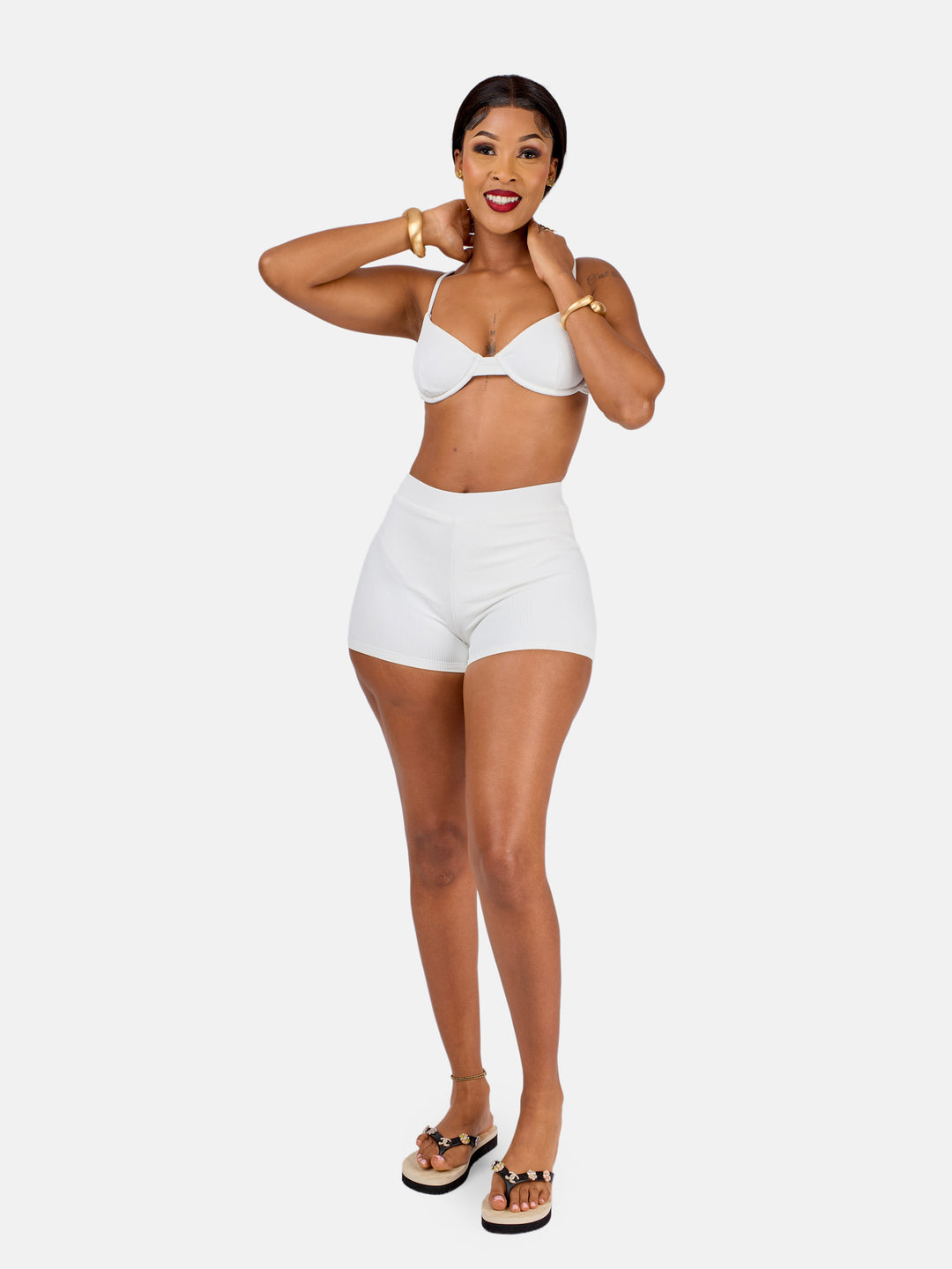 Underwire bikini with shorts